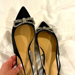 Ann Taylor Loft black Slingbacks size 9.5